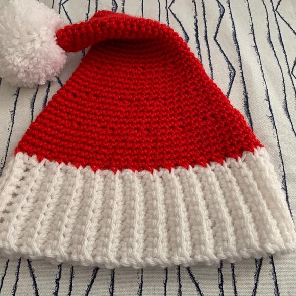 ⭐️Hand Crocheted Children's Christmas Santa Beanie - Picture 5 of 12